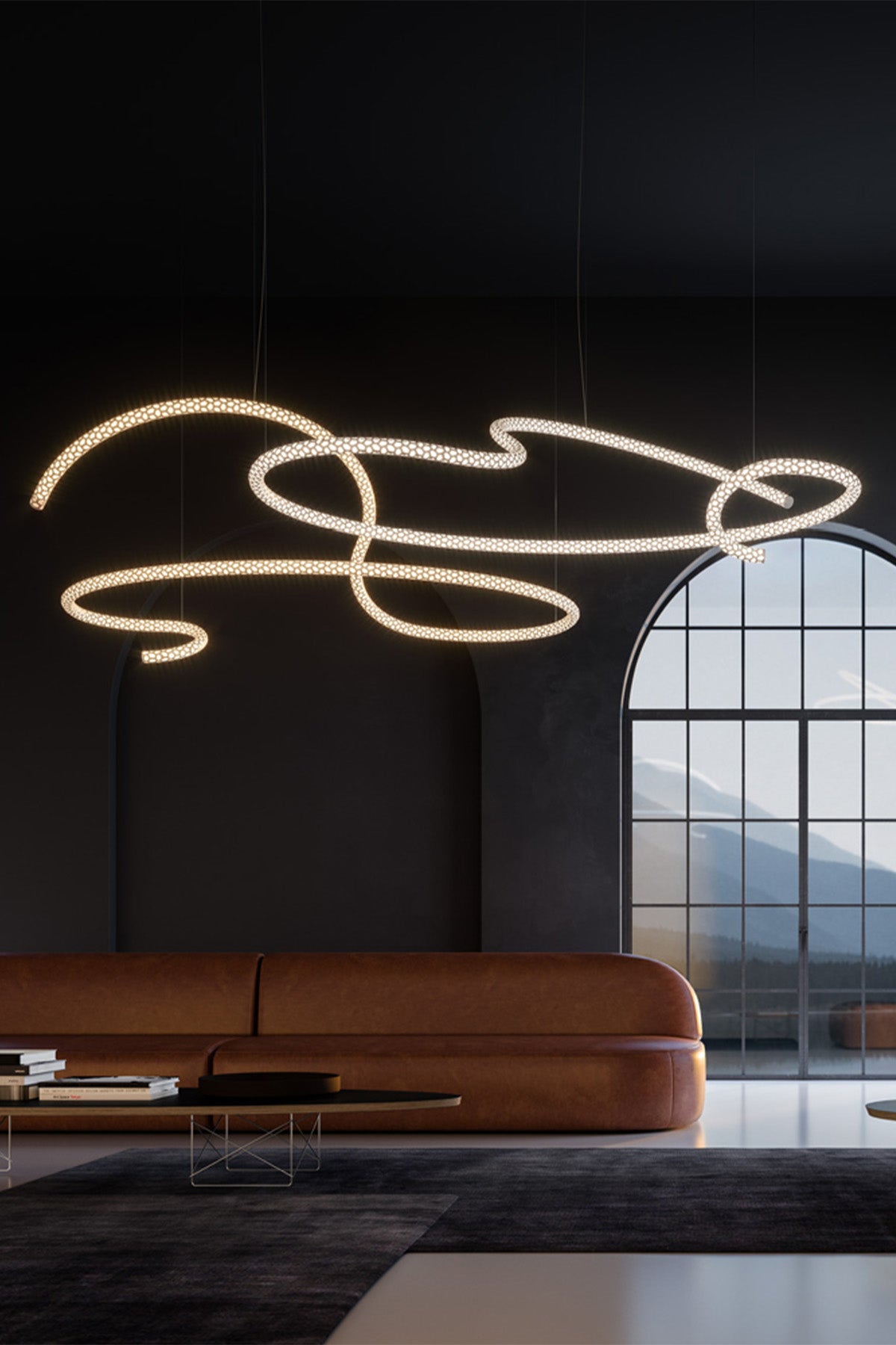 Rotaliana by LUMINART Squiggle LED Chandelier
