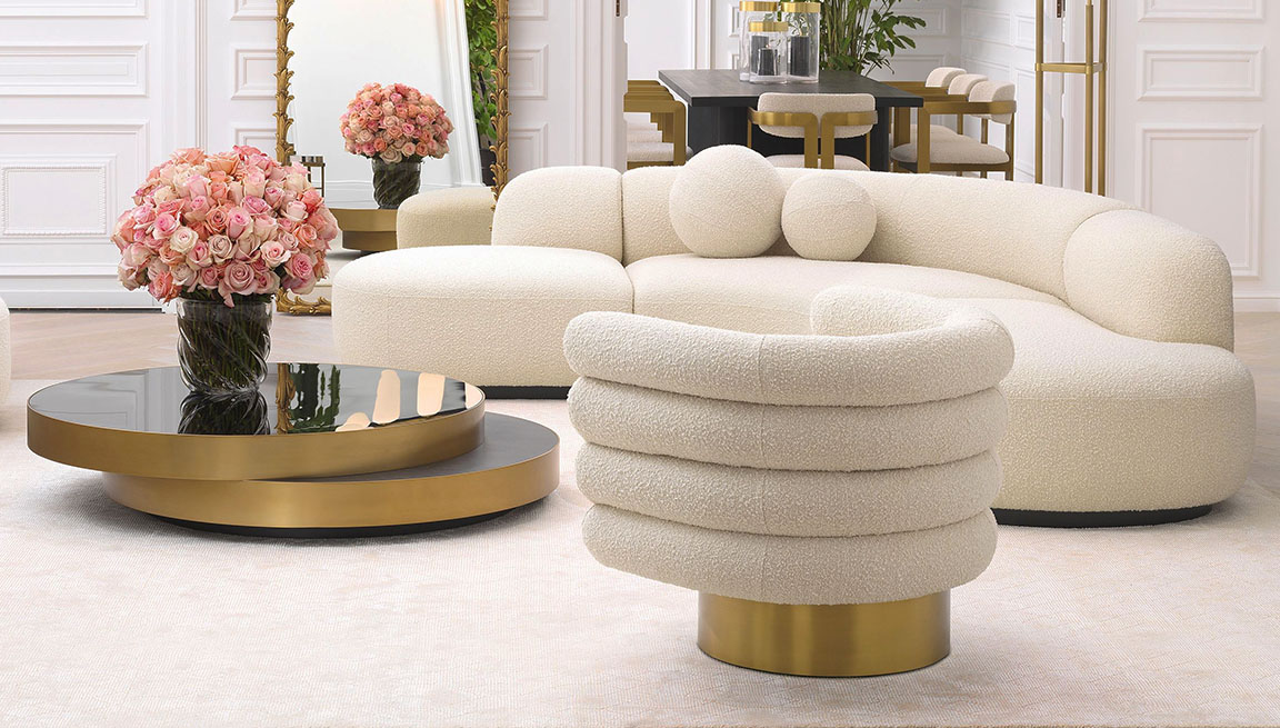 Maguire Swivel Chair by Eichholtz.