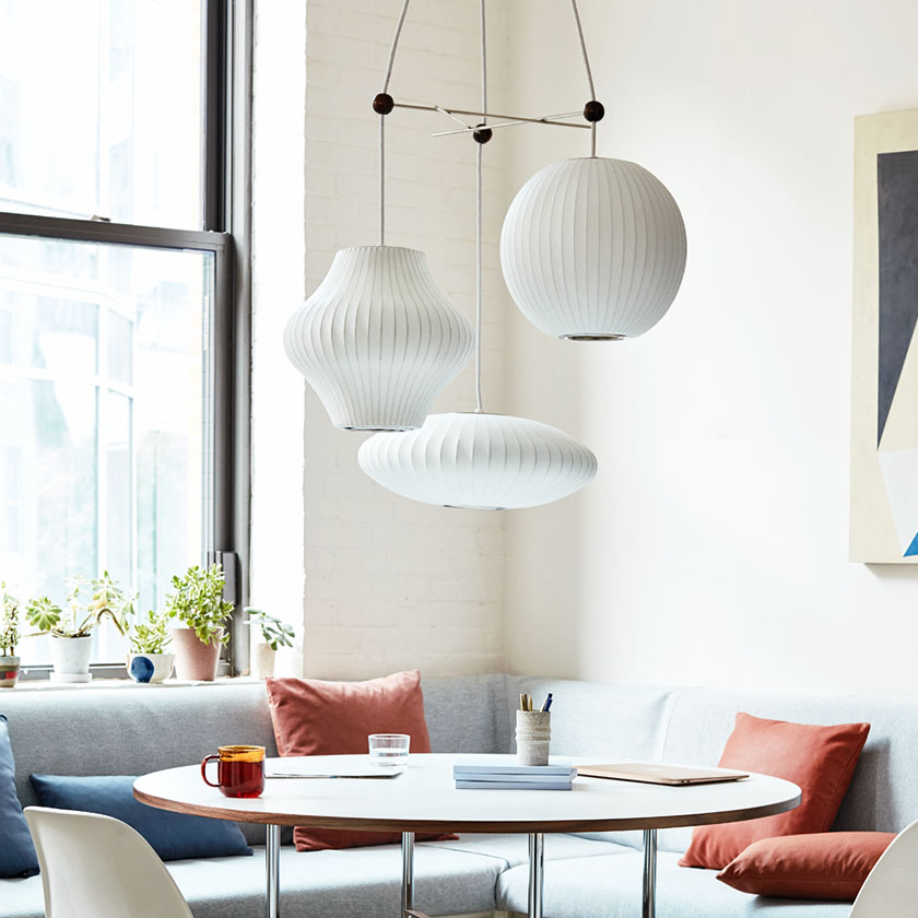 Saucer® Bubble Pendant by George Nelson for Nelson® Bubble Lamps®.