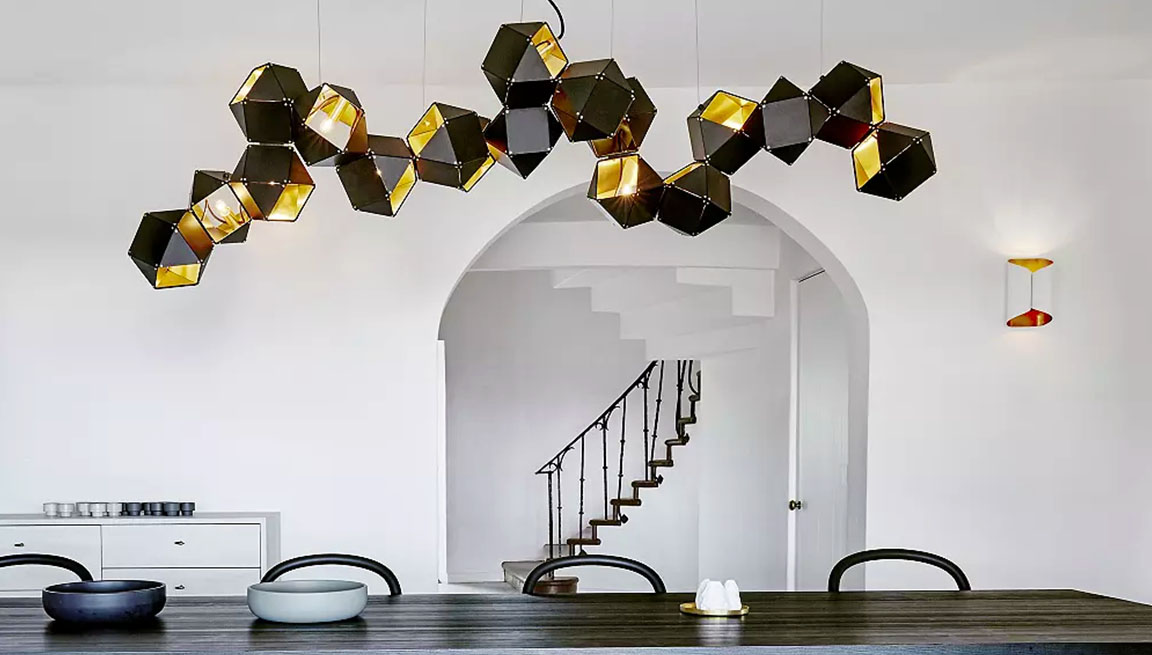 Welles Steel 12 Long Chandelier by Gabriel Scott.