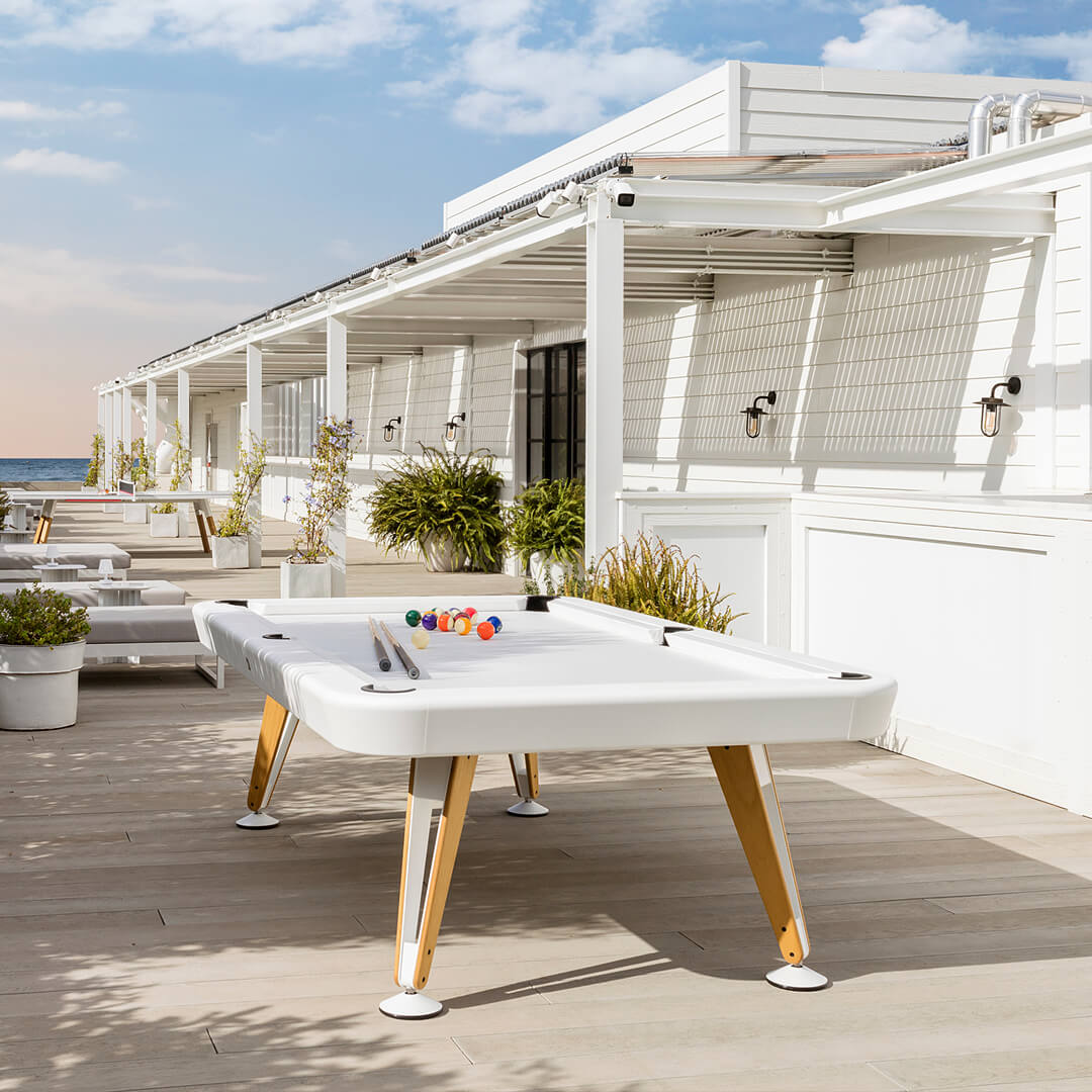 Diagonal Outdoor Pool Table with Protective Cover by RS Barcelona