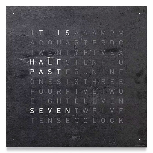 EARTH CREATOR'S EDITION METAMORPHITE Wall Clock by QLOCKTWO.