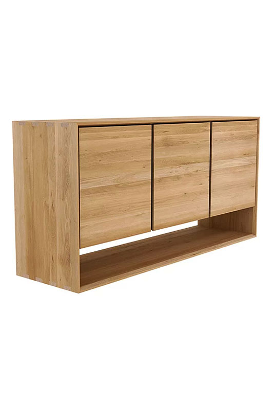 Oak Nordic Sideboard - 3 Open Doors by Ethnicraft.