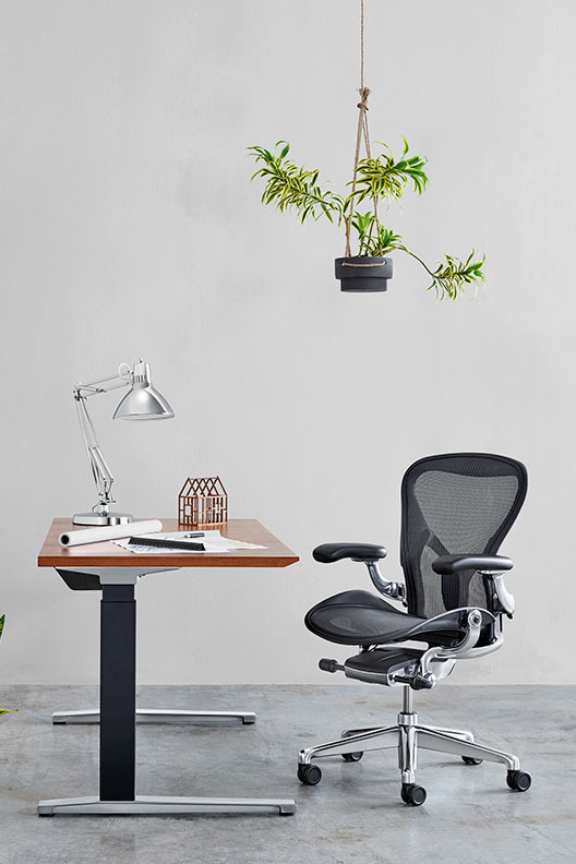 Aeron Office Chair - Size B, Graphite by Herman Miller®.