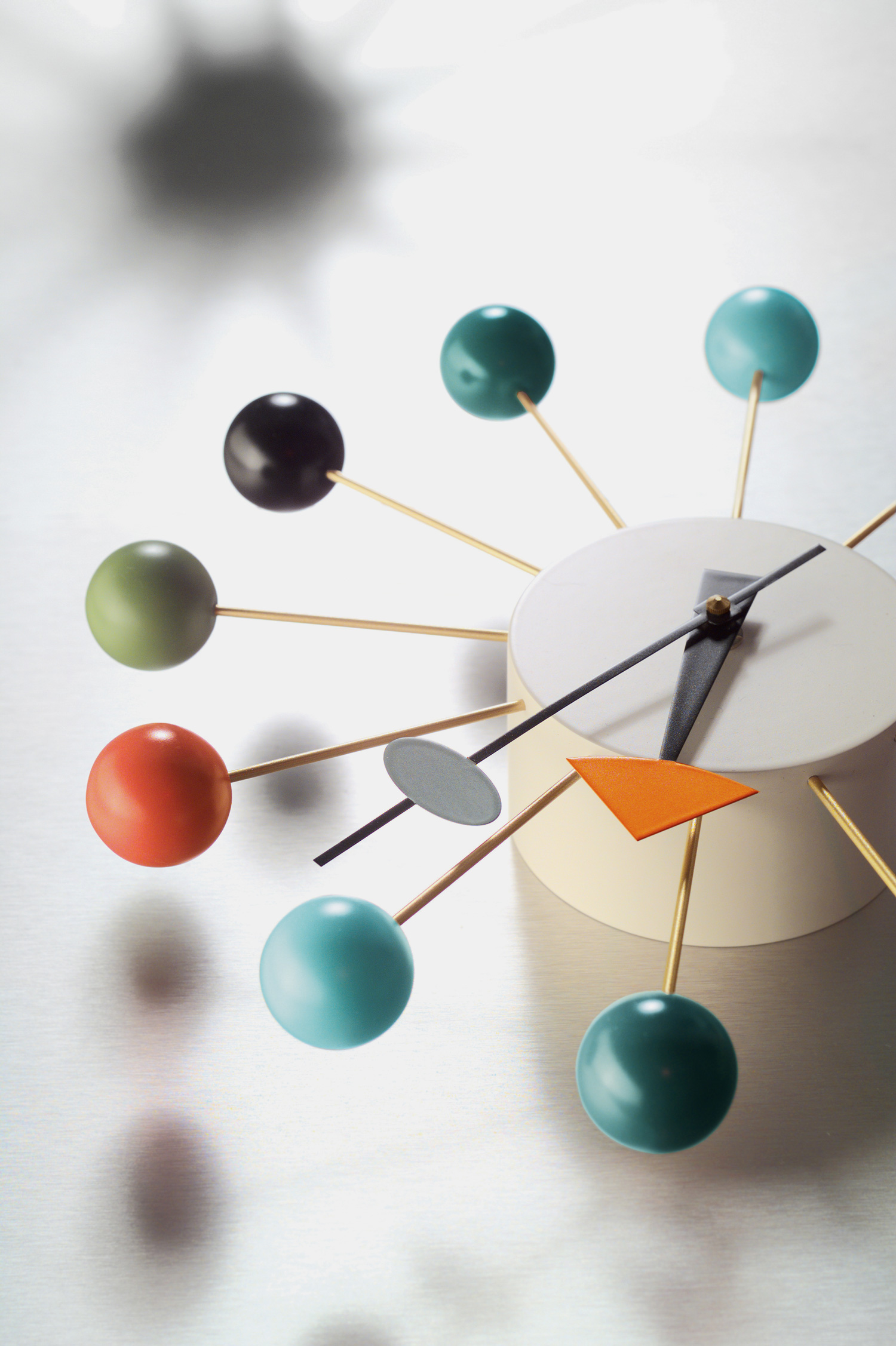 Multi-colored Nelson Ball Clock by George Nelson for Vitra