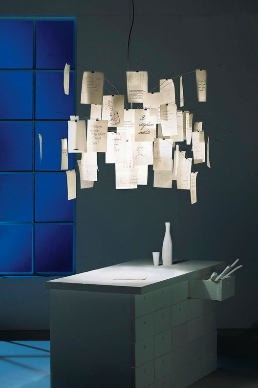 Zettel'z 5 Chandelier by Ingo Maurer.