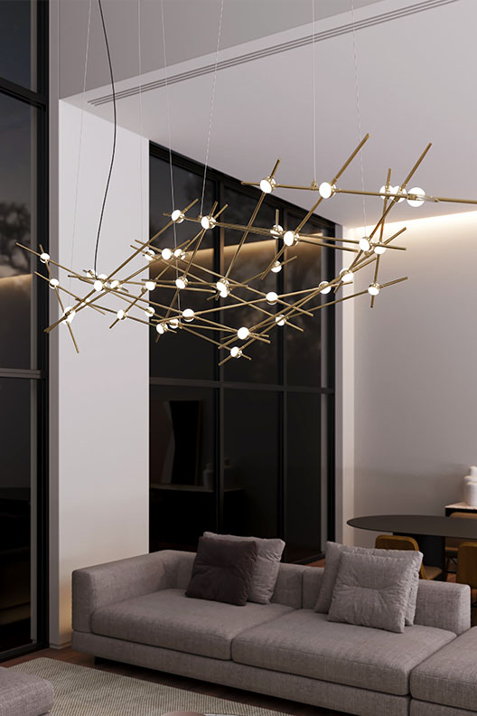 Chandeliers.