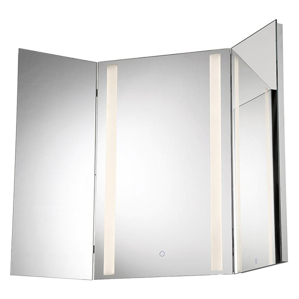 Tri-Fold LED Mirror by Eurofase.