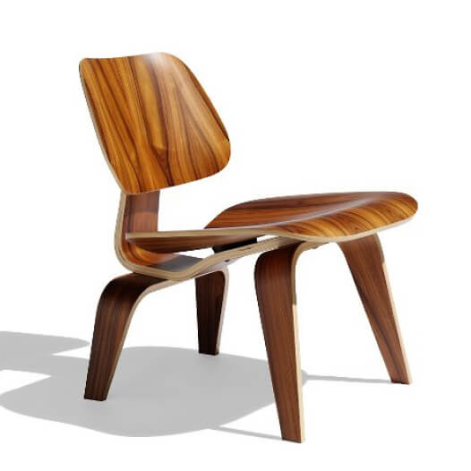 Eames Molded Plywood Lounge Chair with Wood Legs by Herman Miller
