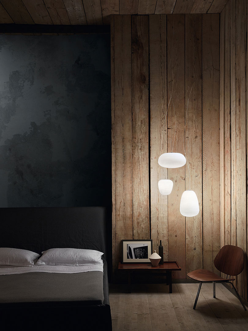 Rituals Collection illuminating a modern bedroom.