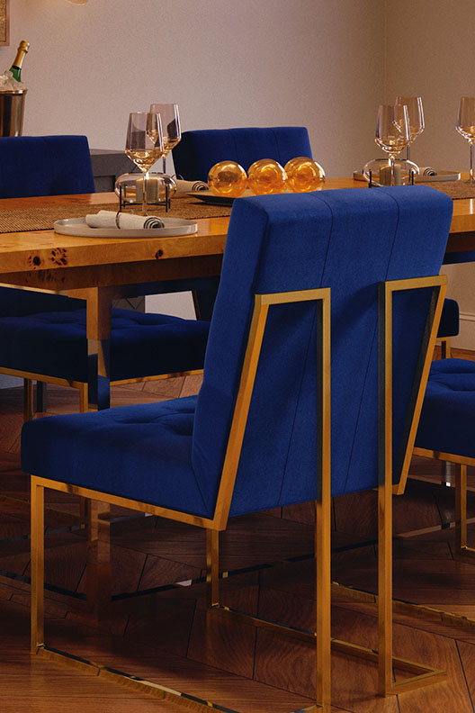 Goldfinger Dining Chair by Jonathan Adler.