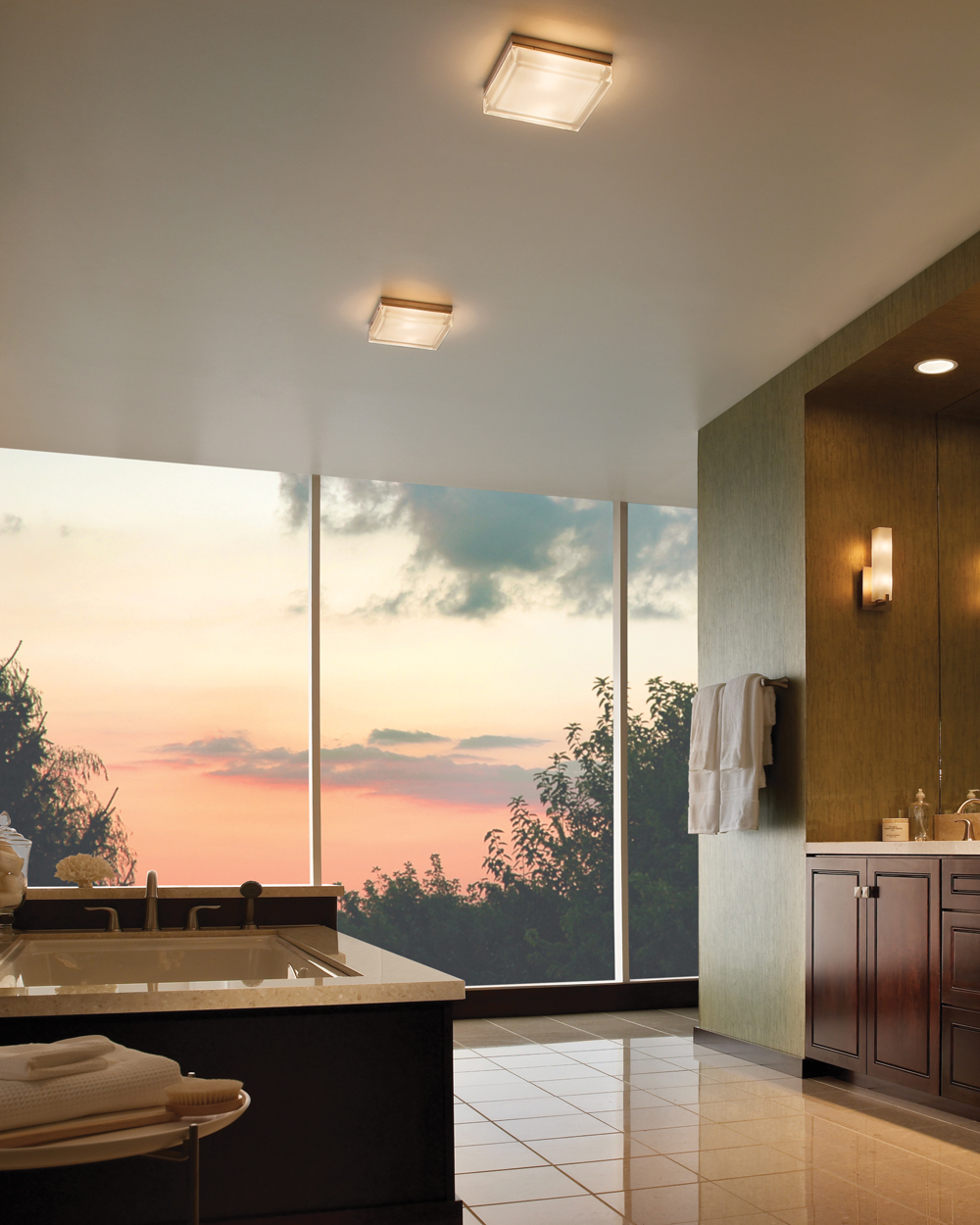 modern bathroom flush mount lighting