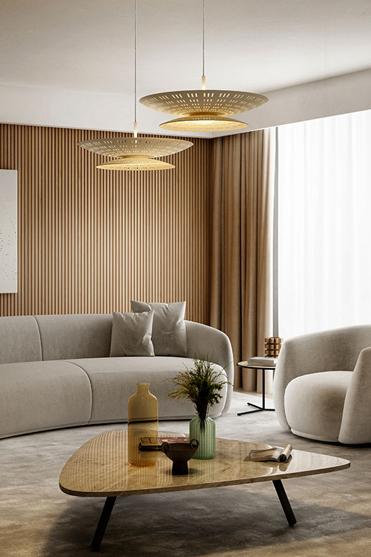 Air LED Pendant by Adam D. Tihany for Contardi Lighting.