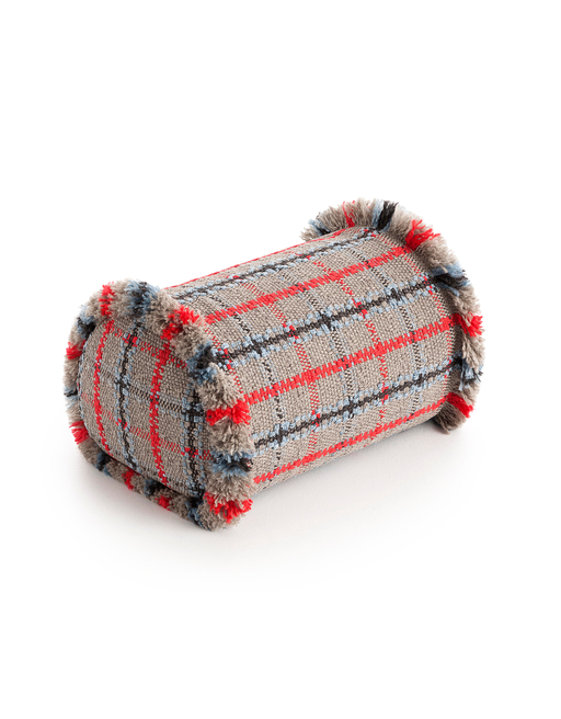 Garden Layers Tartan Big Outdoor Roll Pillow