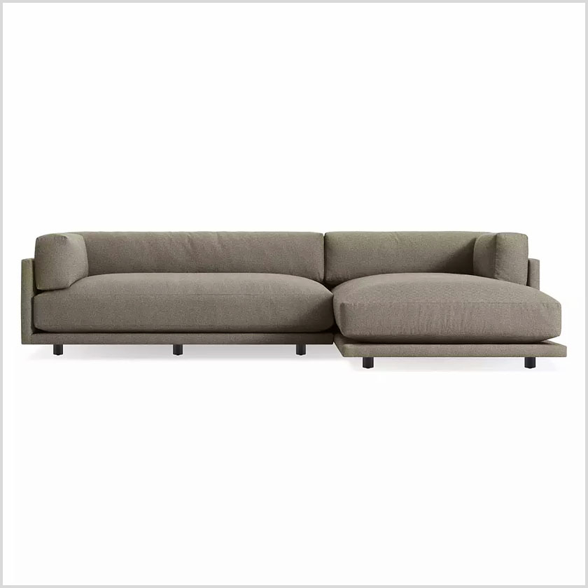 Sunday Small Sofa with Chaise by Blu Dot.