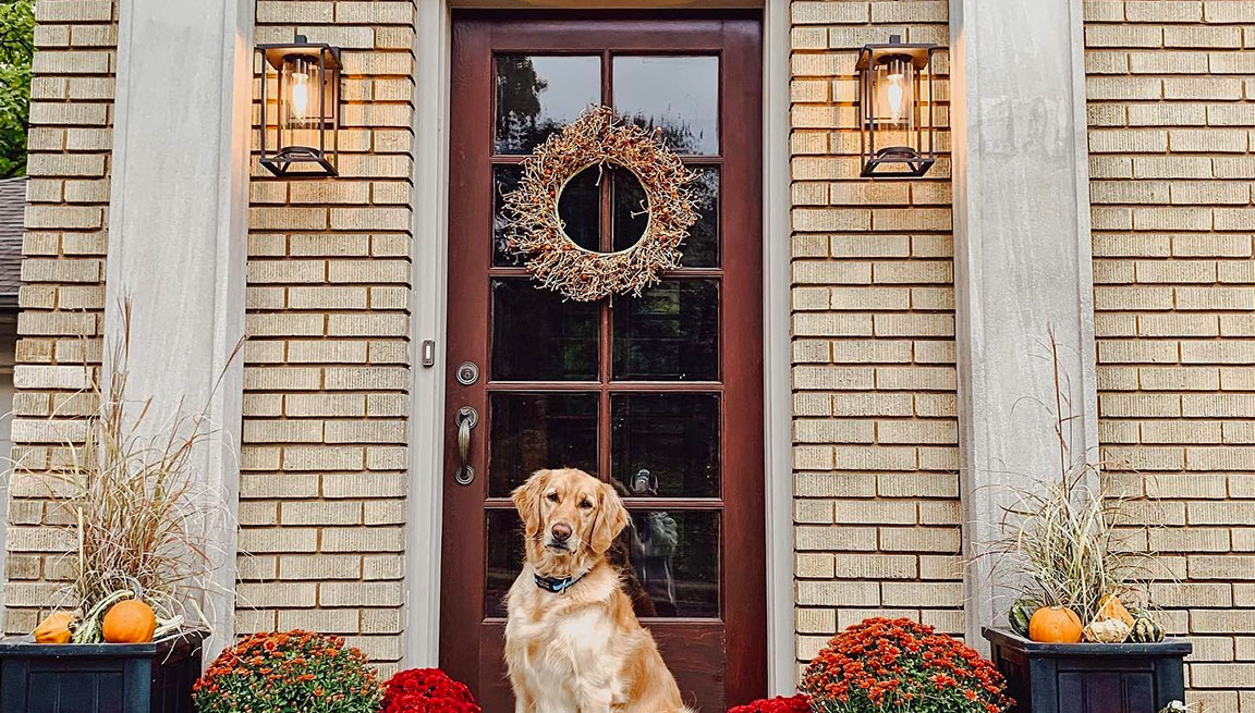 Trescott Outdoor Wall Sconce by The Great Outdoors: Minka-Lavery via @carrie_hummel_interiors.