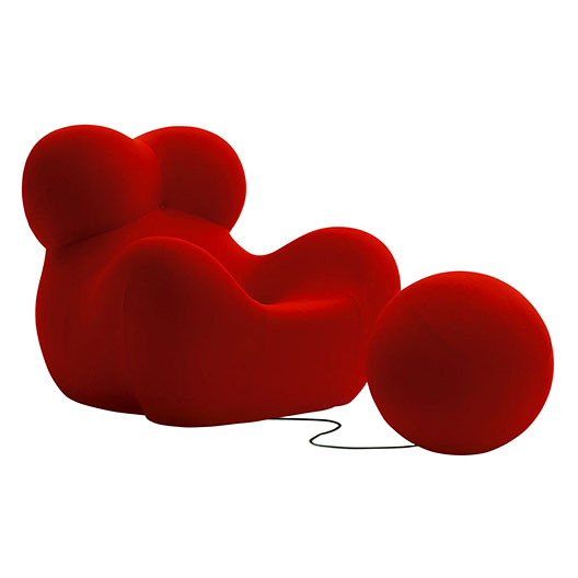 UP Armchair and Ottoman by B and B Italia.