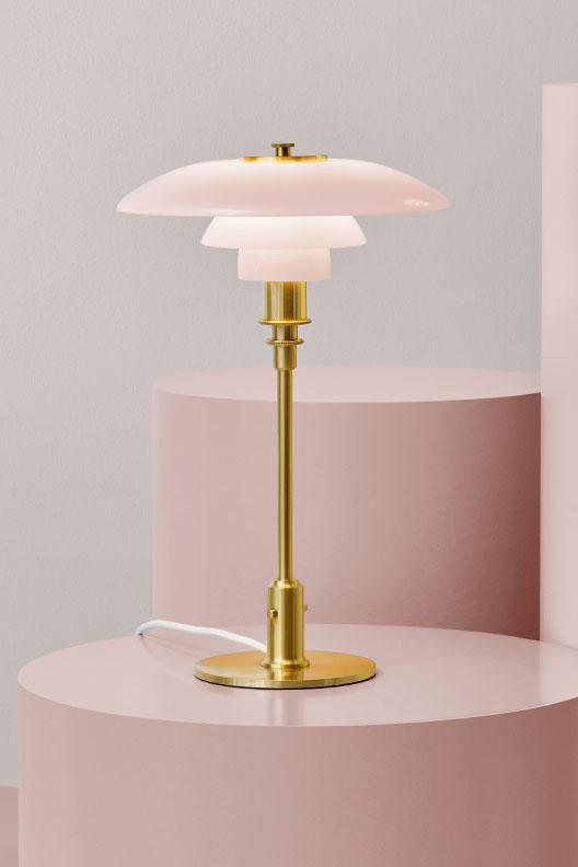 PH 3/2 Pale Rose Table Lamp by Louis Poulsen.