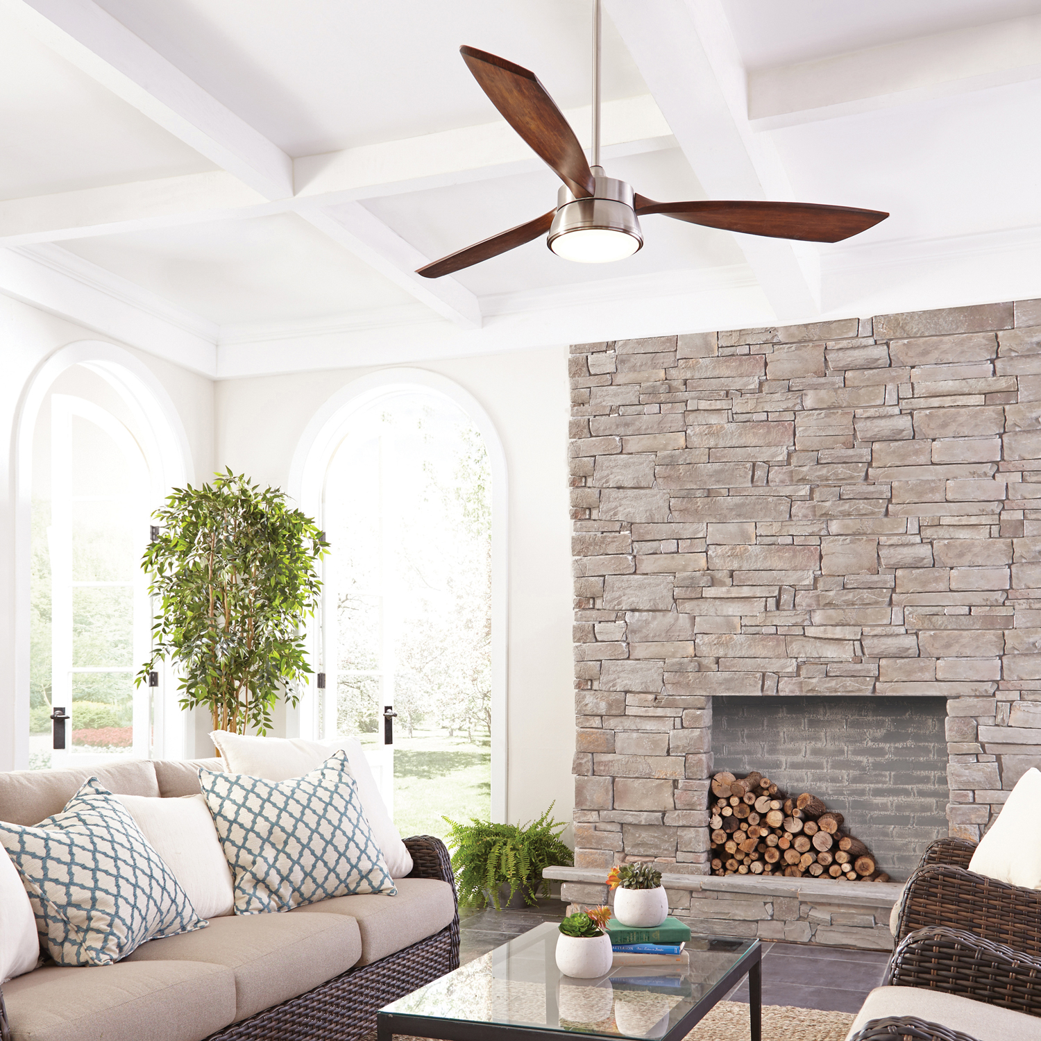 large ceiling fan with light for high ceiling