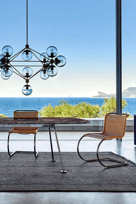 MR Rattan Side Chair by Ludwig Mies Van Der Rohe for Knoll®.