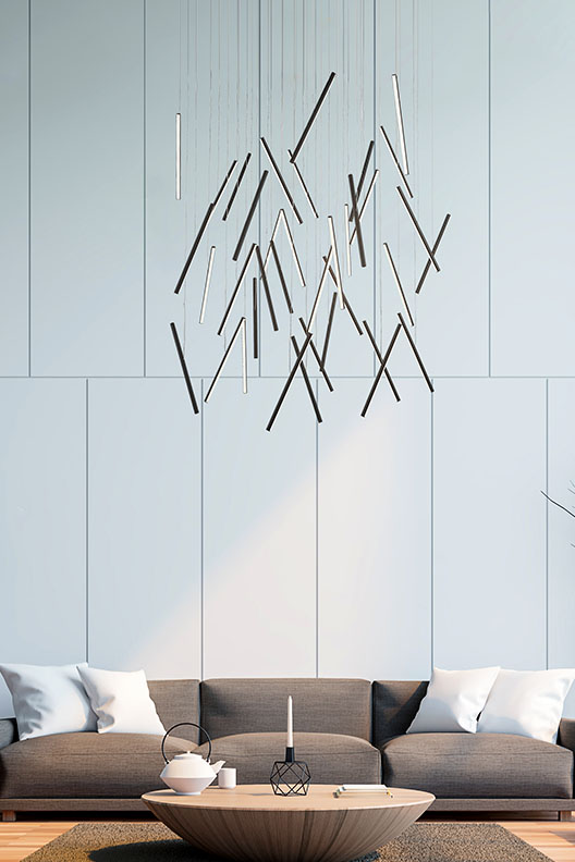 Chute LED Round Multi-Light Pendant by Kuzco Lighting.