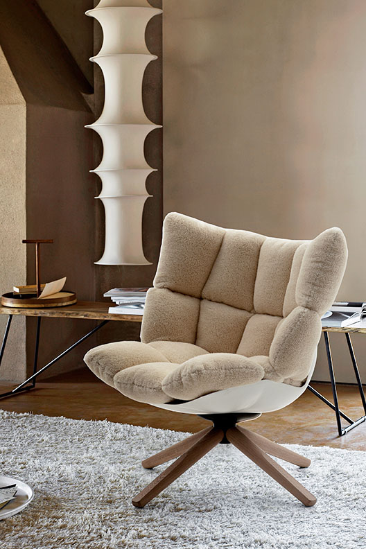 Husk Swivel Armchair by Patricia Urquiola for B&B Italia.