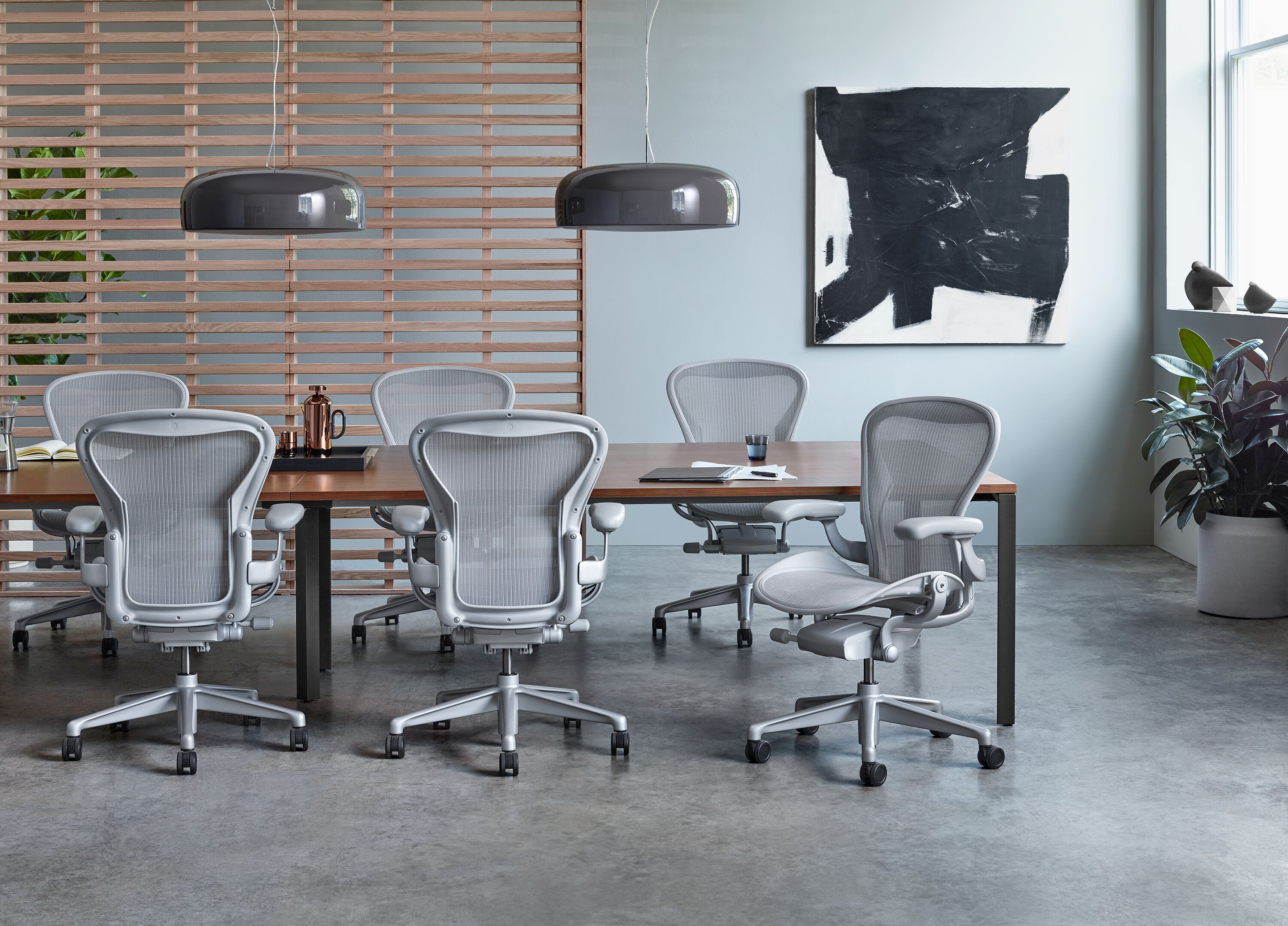 Aeron Chairs in a modern office.