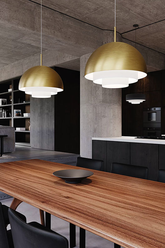 Modern Tiers Dome LED Pendant by SONNEMAN Lighting.