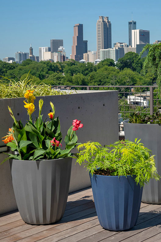 Pleat Planter by Crescent Garden.