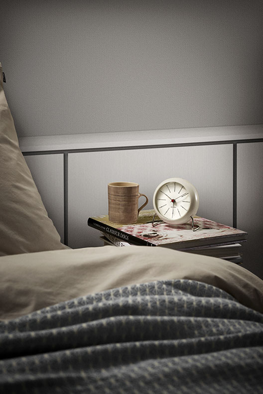 Station Table Alarm Clock by Arne Jacobsen for Arne Jacobsen Clocks.