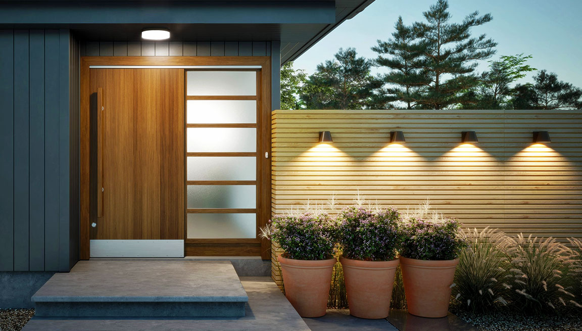 Bowman LED Outdoor Wall Sconce by Visual Comfort Modern.