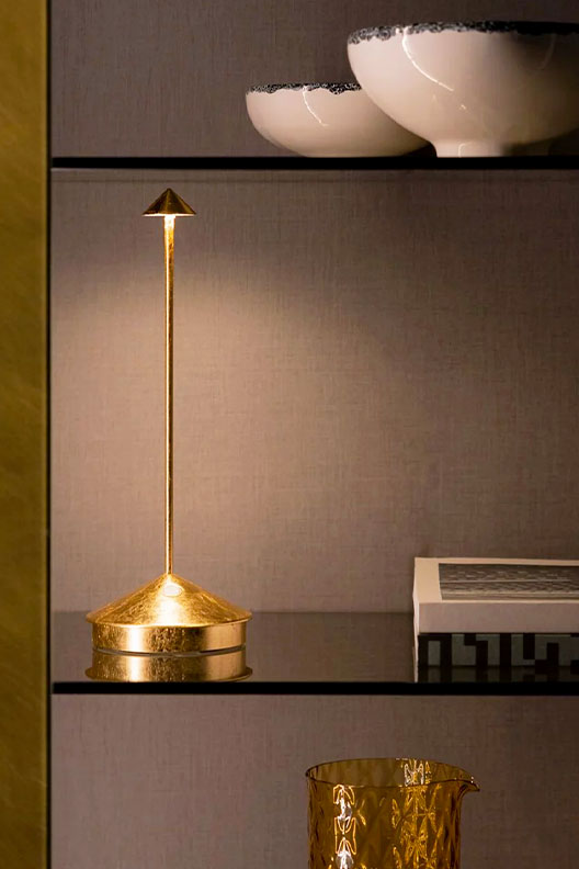 Pina Pro Rechargeable LED Table Lamp by Zafferano America.