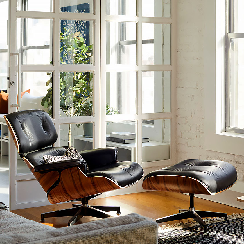 Eames Lounge Chair with Ottoman by Charles & Ray Eames for Herman Miller.