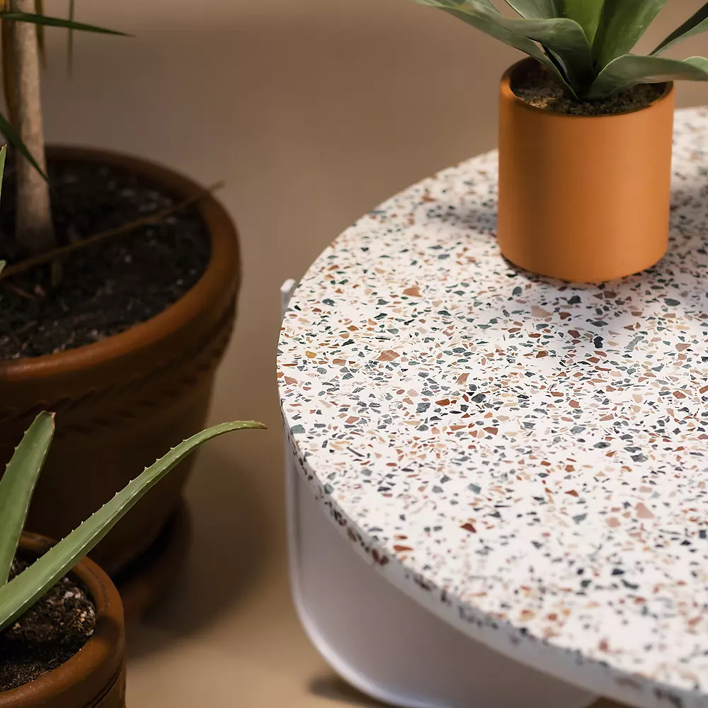 Wave Table with Terrazzo Top by Bend Goods.