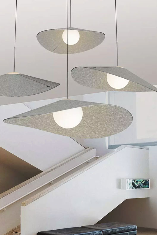 Bola Felt LED Pendant by Pablo Designs.