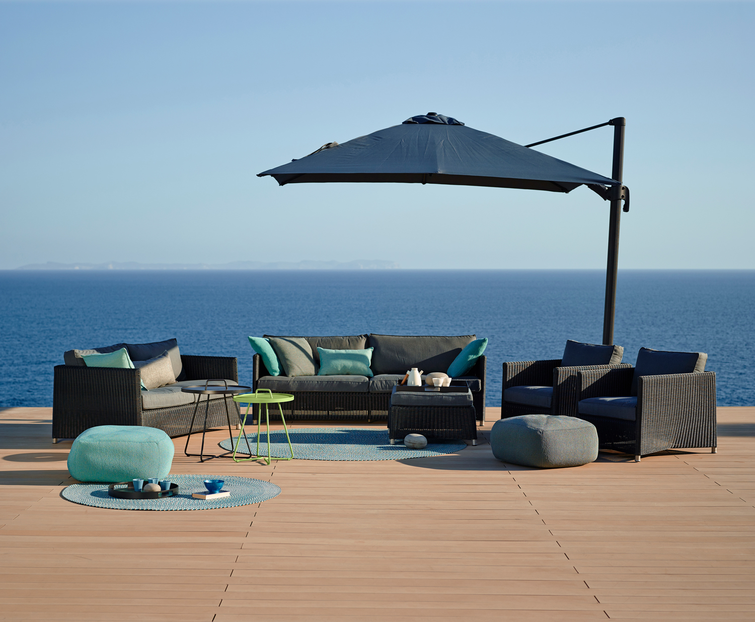 Diamond Weave Outdoor Lounging Collection.