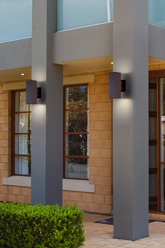 Cubix Up/Down LED Outdoor Wall Sconce by WAC Lighting.