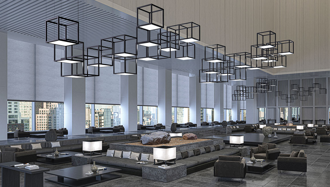 Cubix LED Pendant by Robert Sonneman for SONNEMAN Lighting.