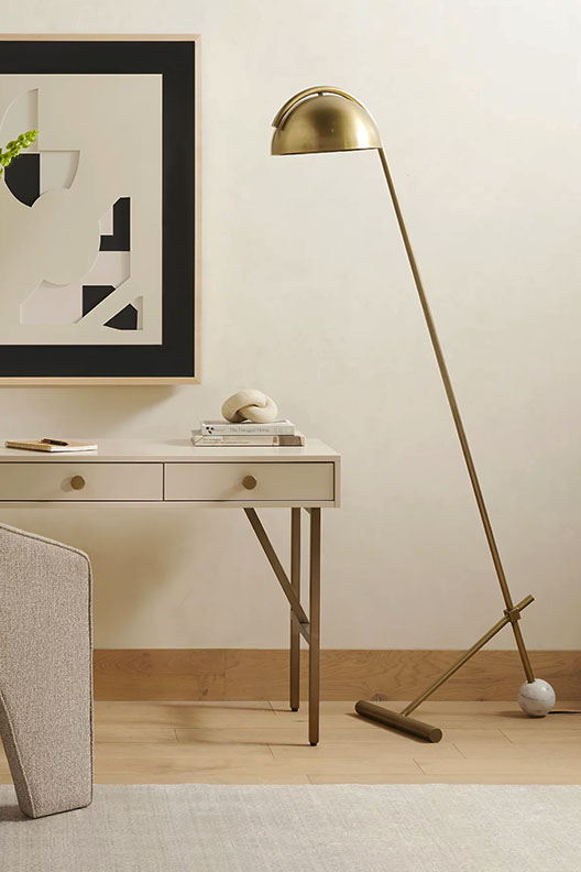 Table + Floor Lamps.