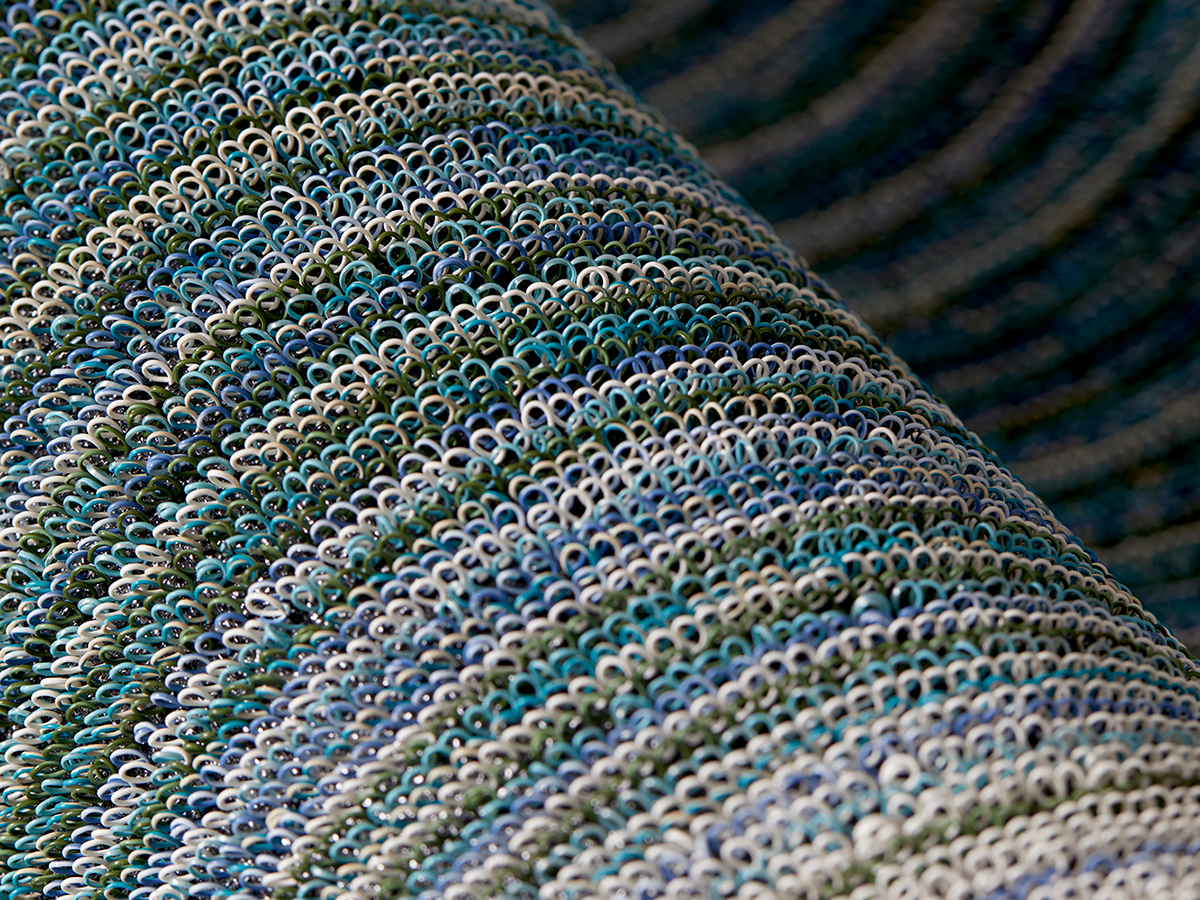 Close-up Chilewich's propietary yarn.