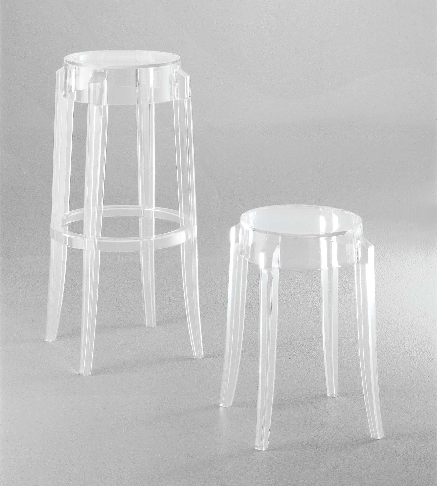 Charles Ghost Stools by Kartell.