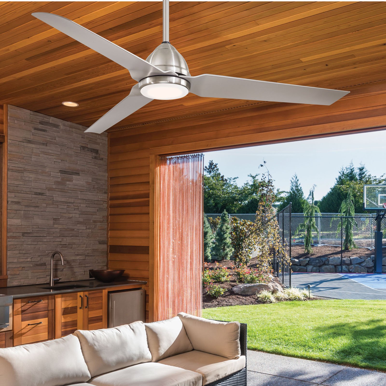 Java Outdoor LED Ceiling Fan by Minka Aire Fans.