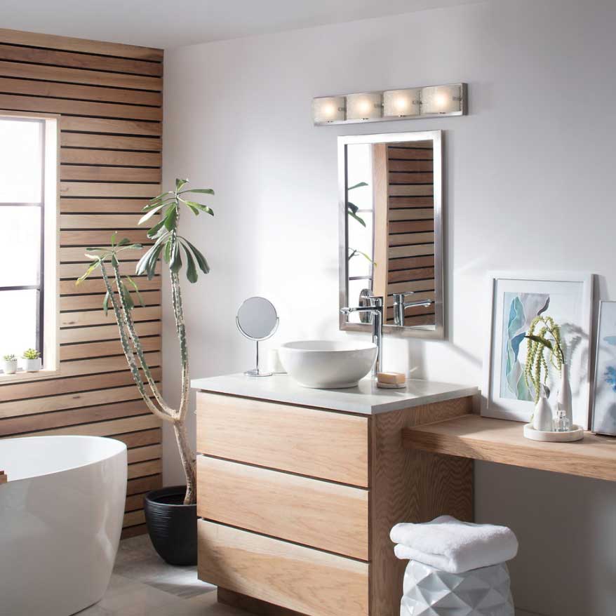 A modern bathroom vanity