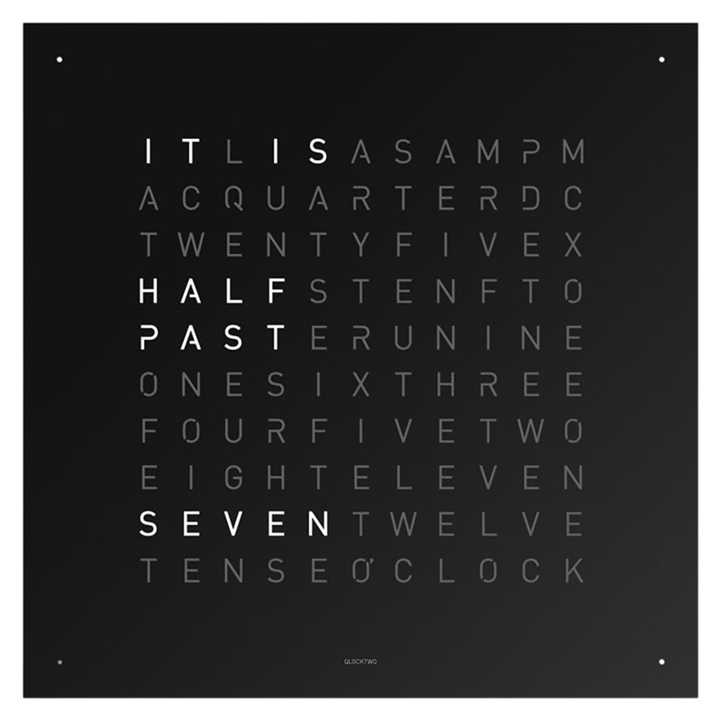 EARTH 45 Wall Clock by QLOCKTWO