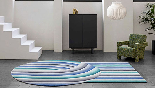 Round Mirage Area Rug by Patricia Urquiola for Gan Rugs.