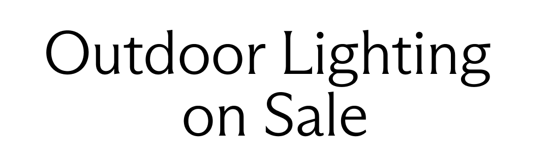 Outdoor Lighting on Sale