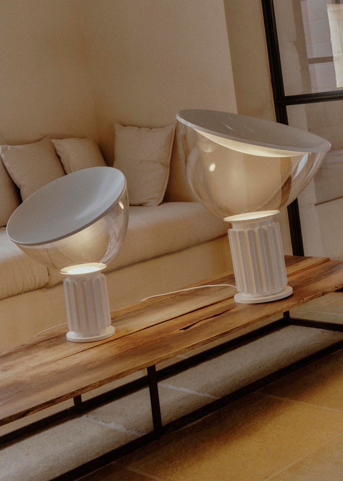 Taccia LED Table Lamps in matte white