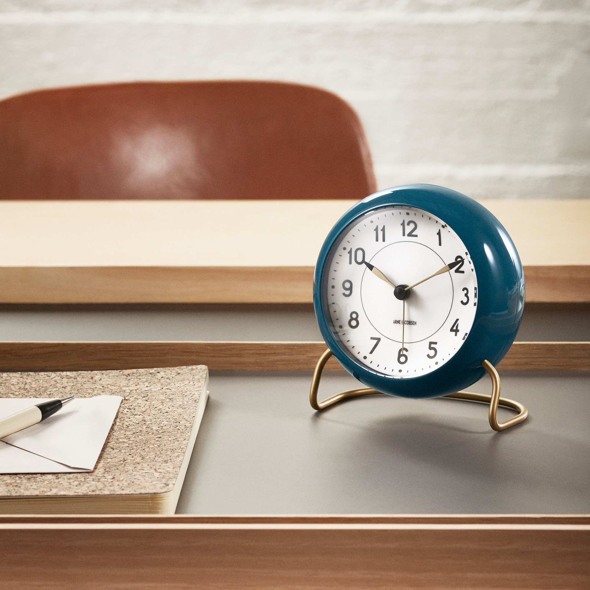 Station Table Alarm Clock by Arne Jacobsen Clocks