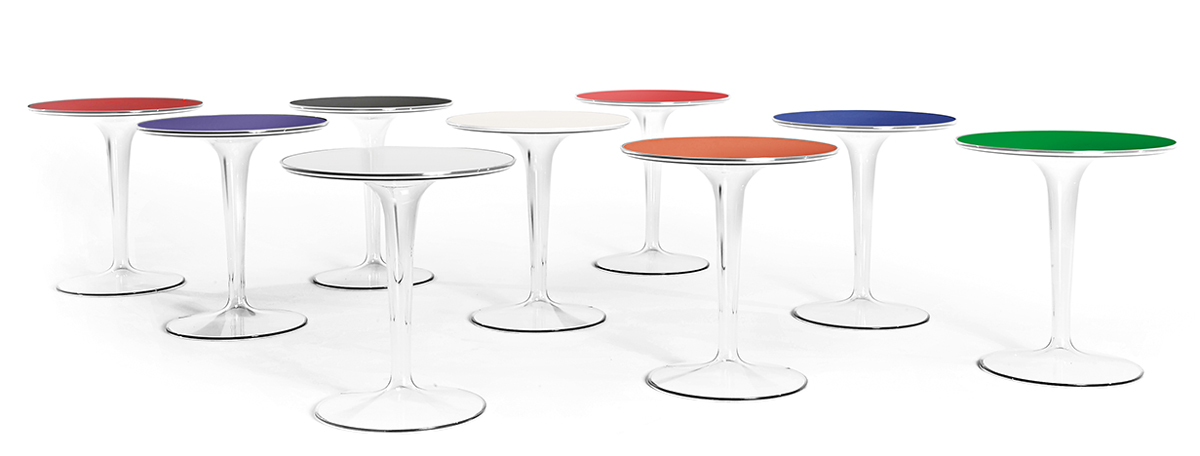 Tip Top Side Table with different color tops.