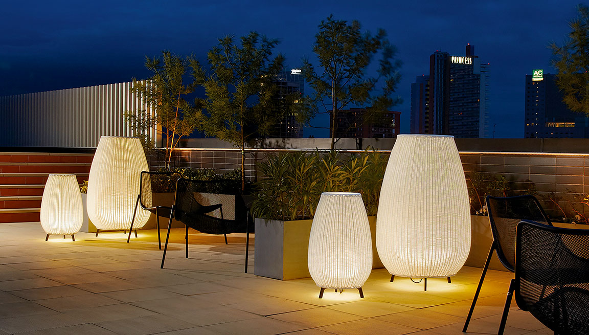 Amphora Outdoor Floor Lamp by Bover.